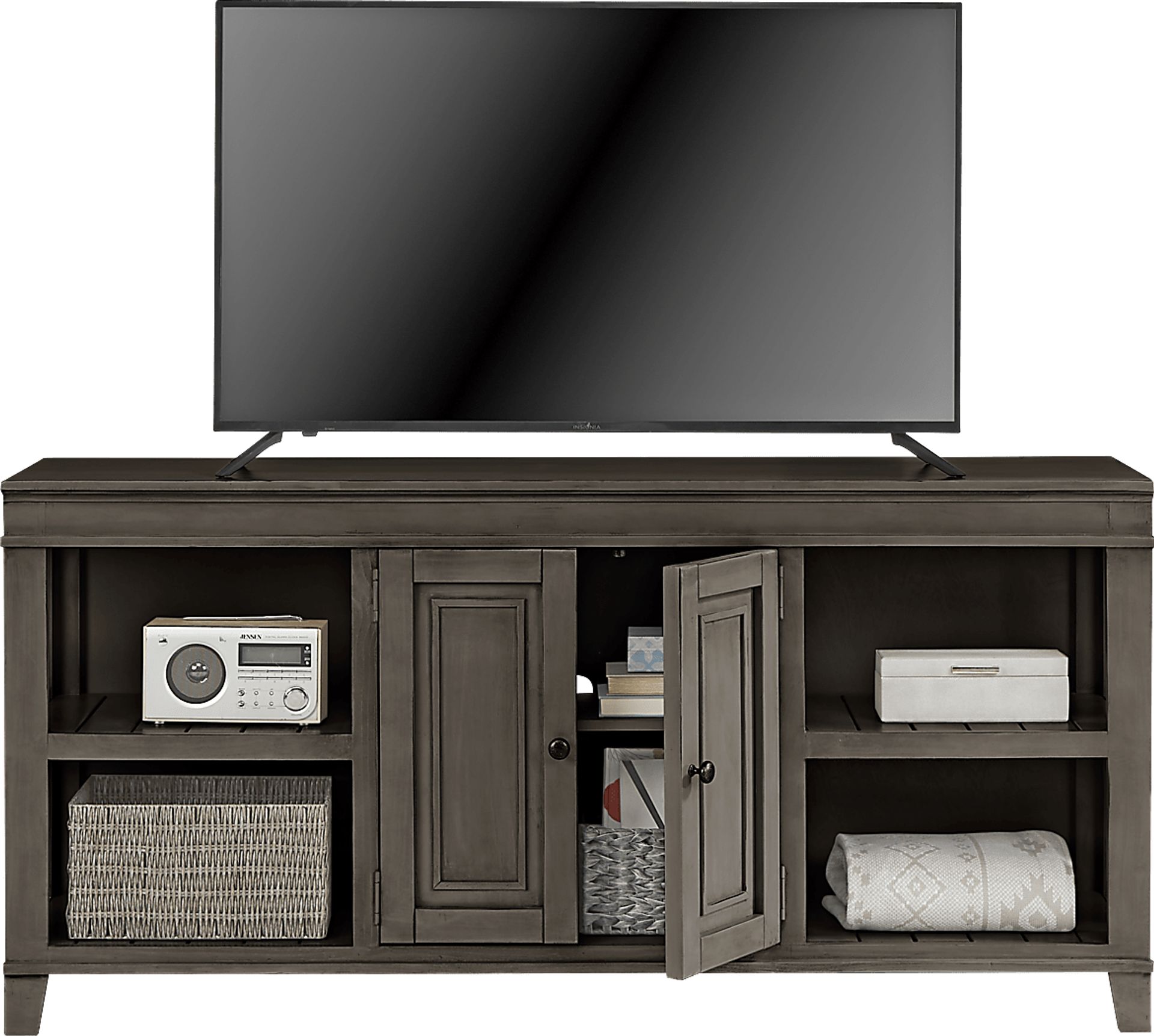 Darby Brook Dark Gray 66 in. Console - Image 3