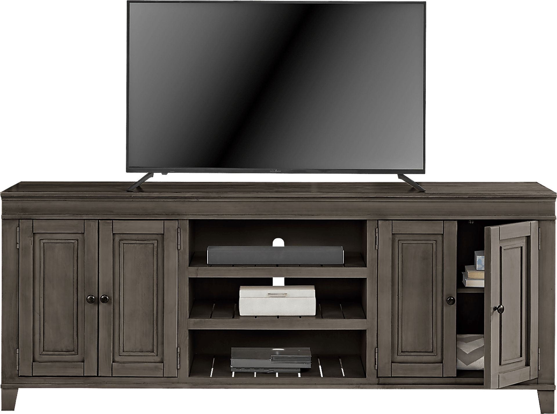 Darby Brook Dark Gray 80 in. Console - Image 3