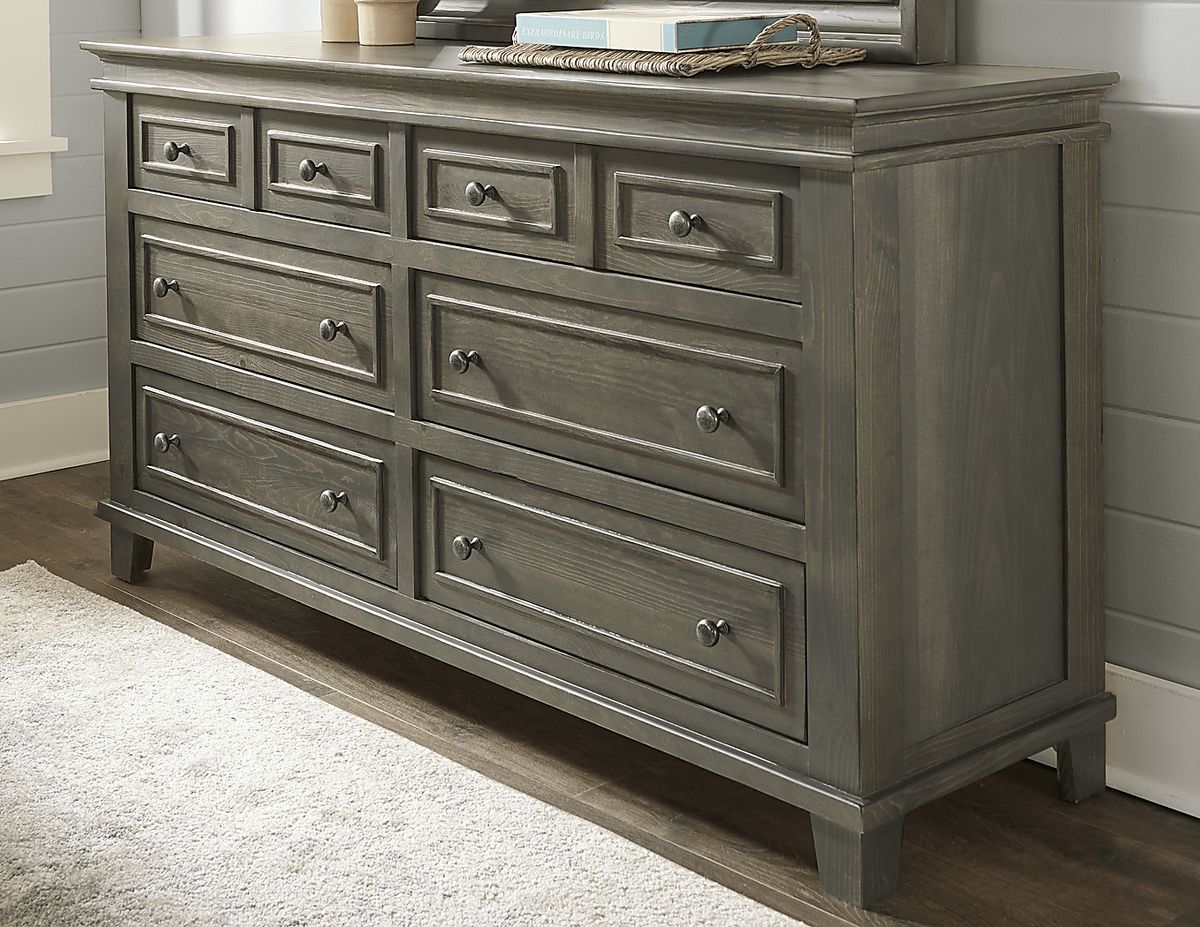 dark grey oak dresser Amazon.com: Farmhouse 6 Drawers Dresser for Bedroom, 54" Wide Large Dressers  & Chests of Drawers w/Roman Column, Wooden Dresser TV Stand with Large  Drawers for Nursery Bedroom Living Room Hallway,Dark Rustic Oak :