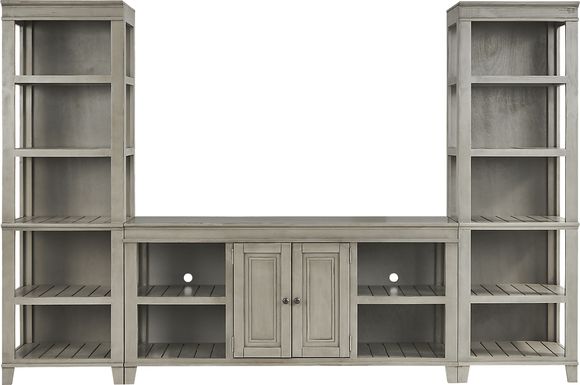 Darby Brook Light Gray 3 Pc Wall Unit with 66 in. Console