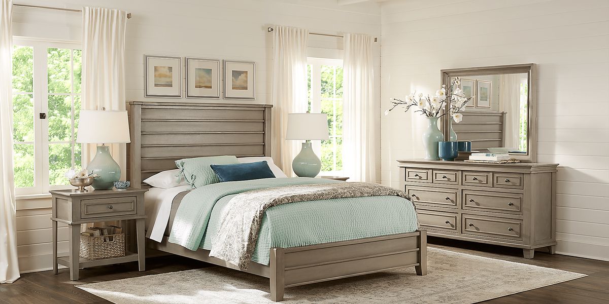 Darby Brook 5 Pc Light Gray King Bedroom Set - Rooms To Go