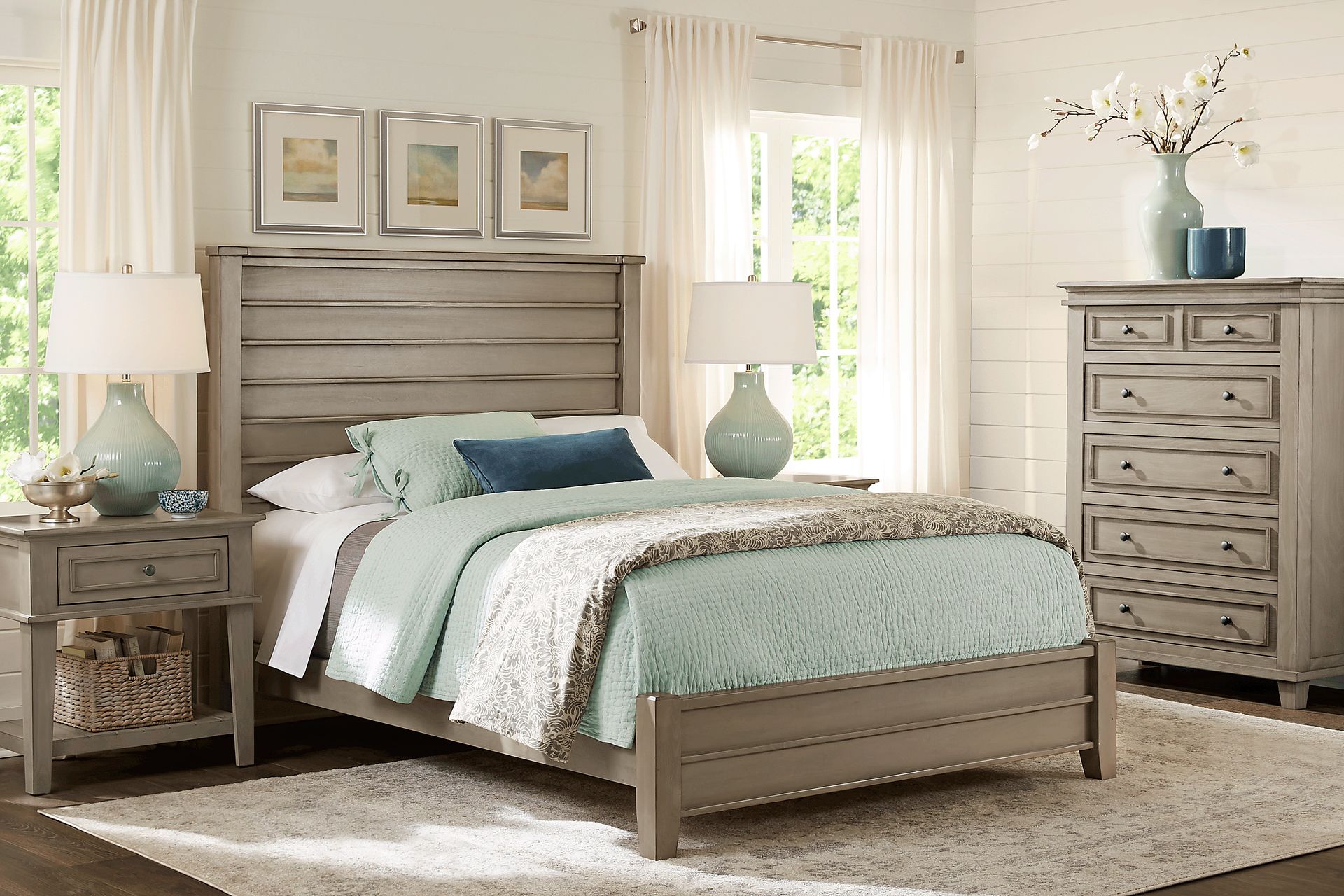 Darby Brook Light Gray Nightstand - Image 2
