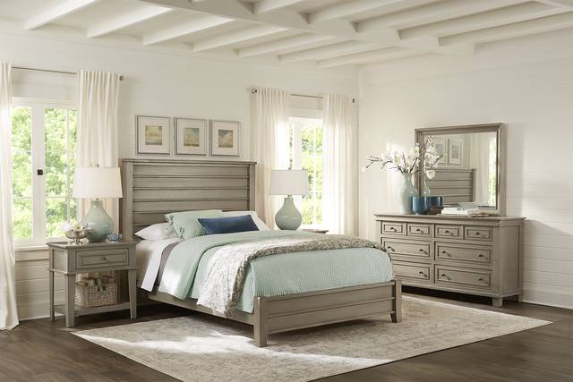 Darby Brook Light Gray 5 Pc Queen Bedroom - Thumbnail - Image 1