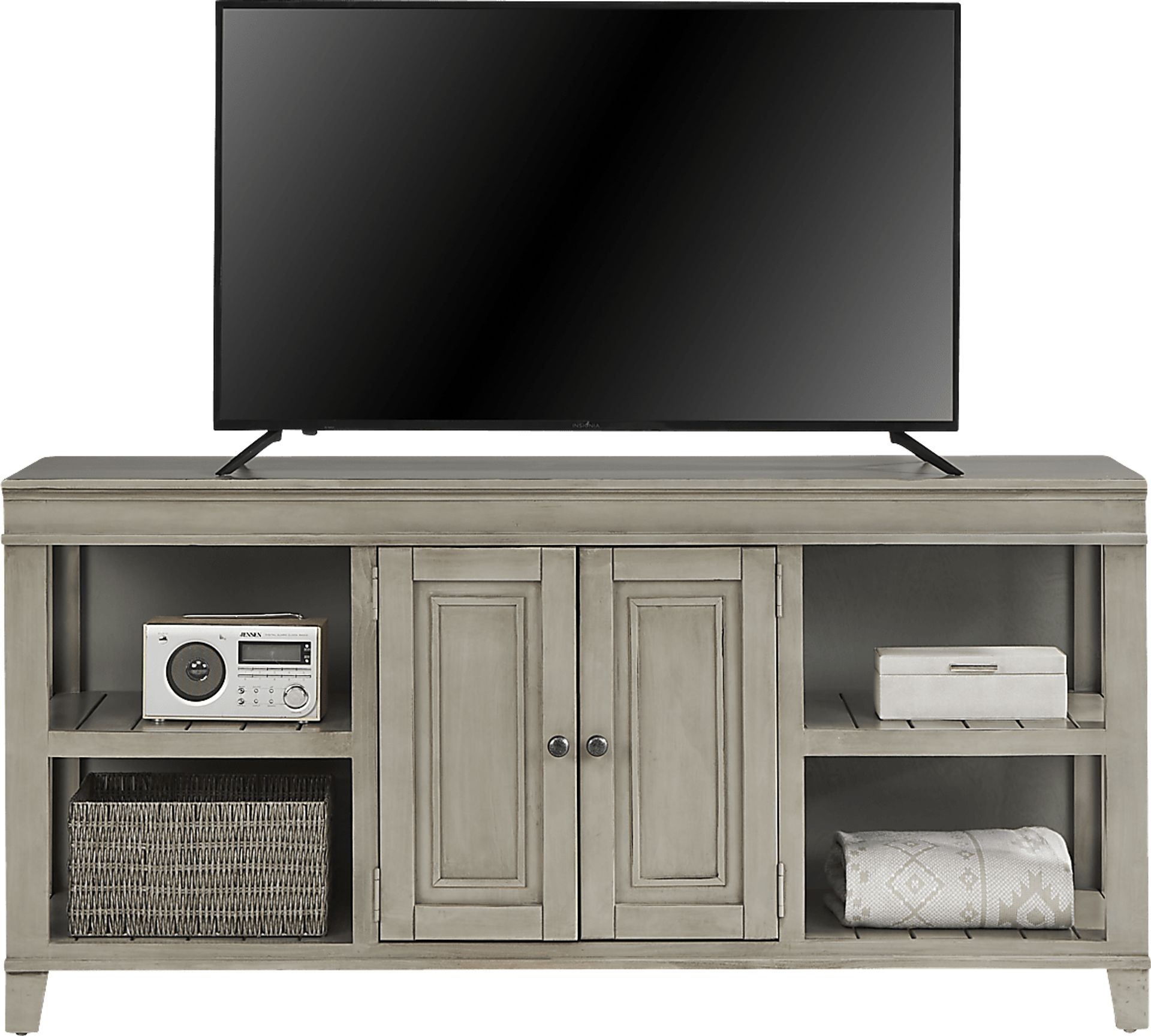 Darby Brook Light Gray 66 in. Console - Image 2