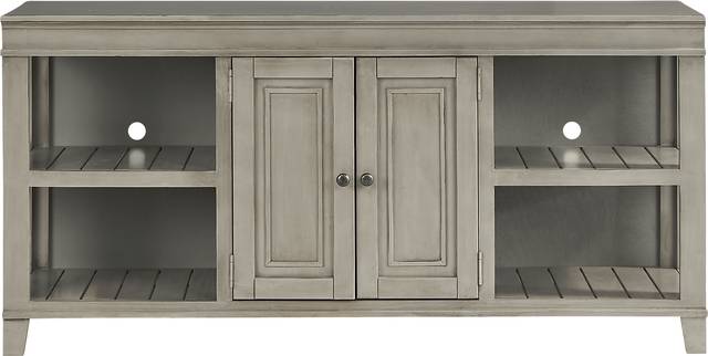 Darby Brook Light Gray 66 in. Console - Thumbnail - Image 1