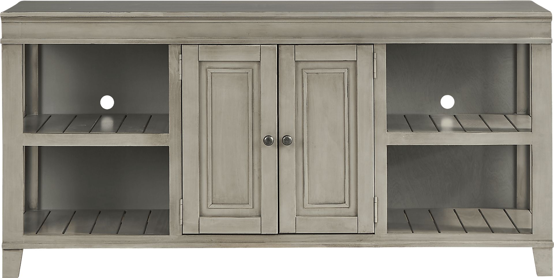 Darby Brook Light Gray 66 in. Console - Image 1