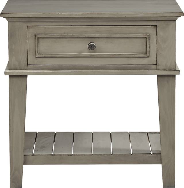 Darby Brook Light Gray Nightstand - Thumbnail - Image 1