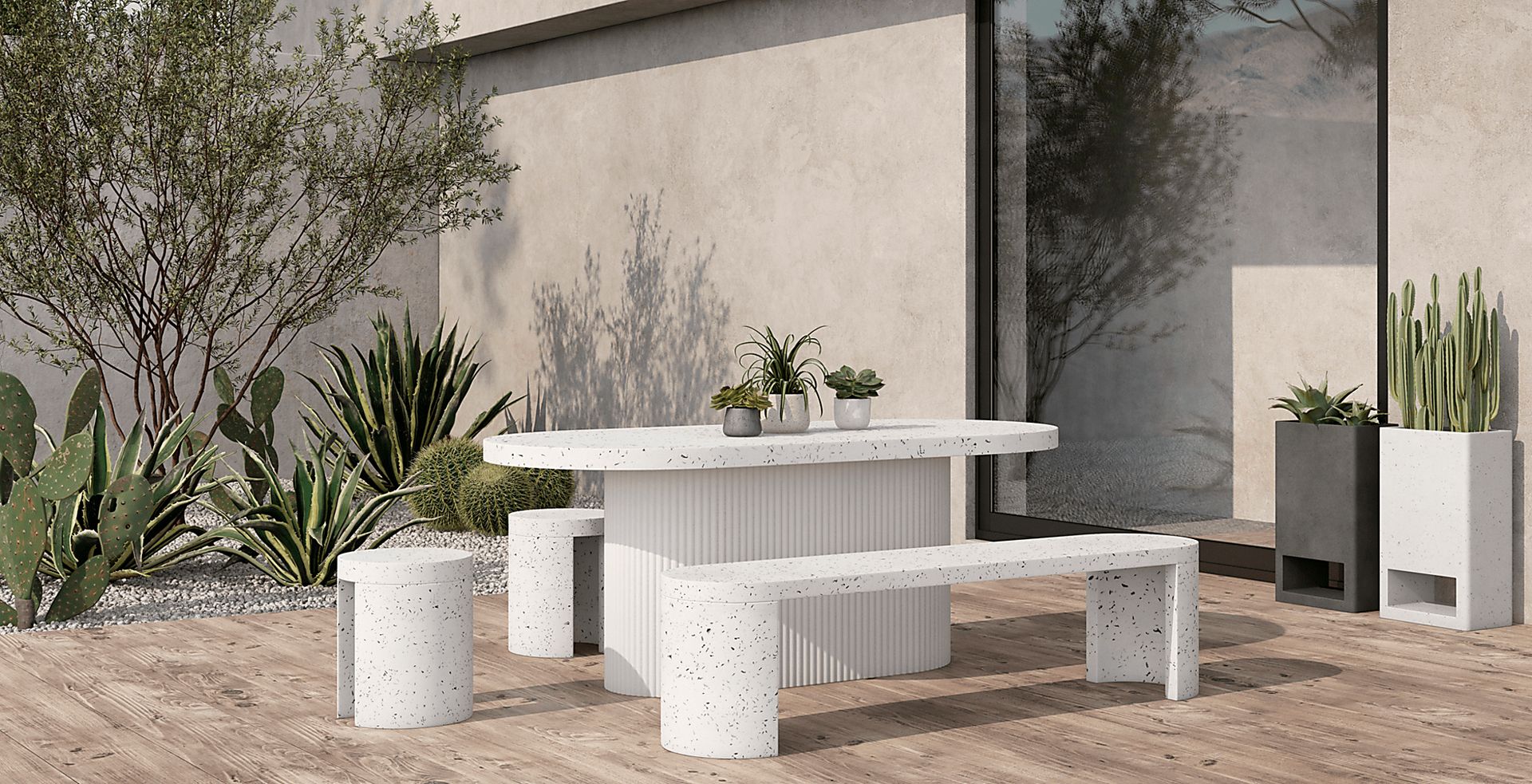 Darcin Beige Planter - Image 7