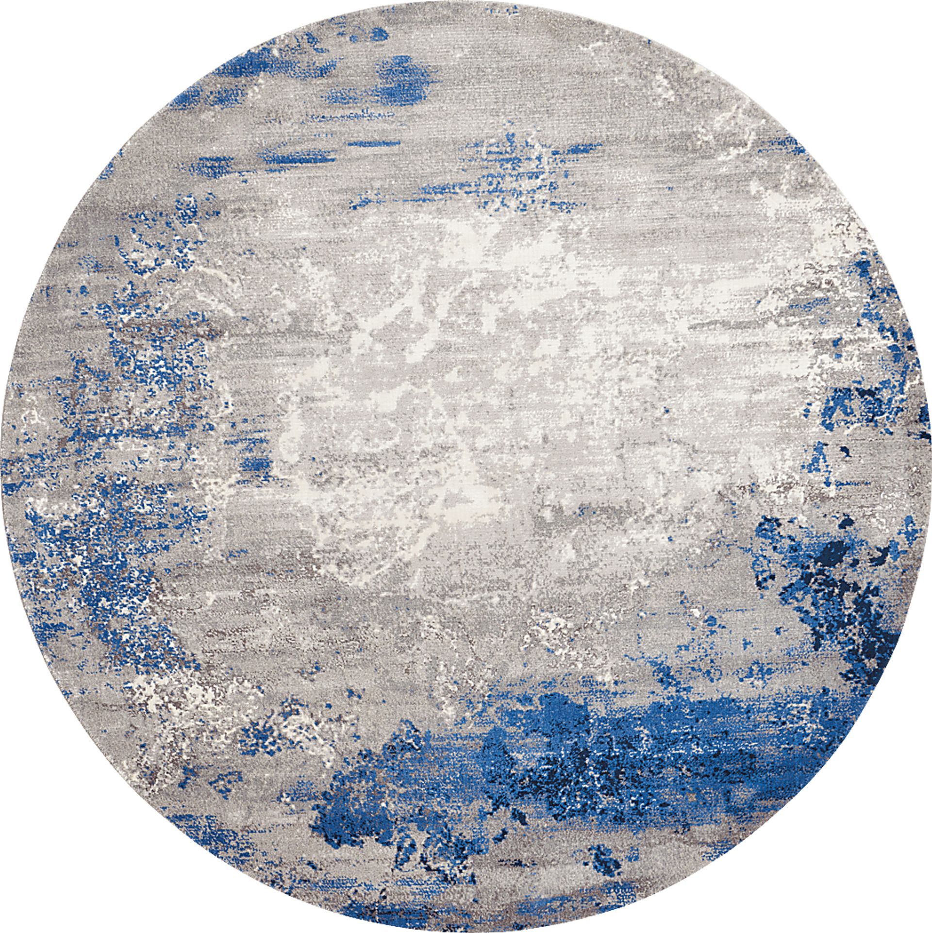 Darena Blue 8' Round Rug - Image 1