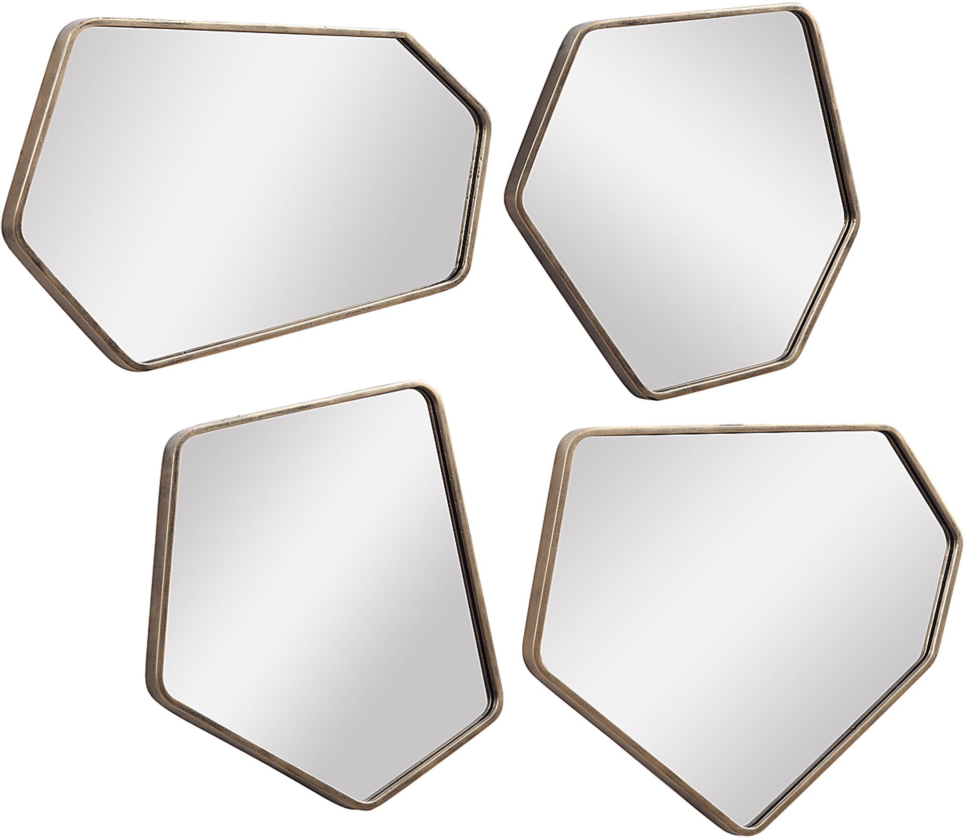 Dariane Gold Mirror, Set of 4 - Image 2