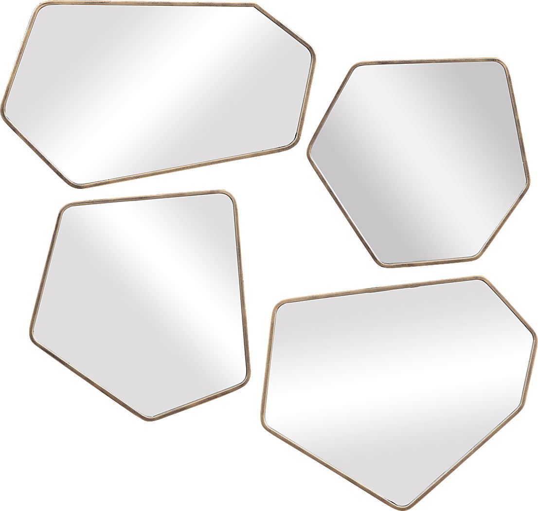 Dariane Gold Mirror, Set of 4