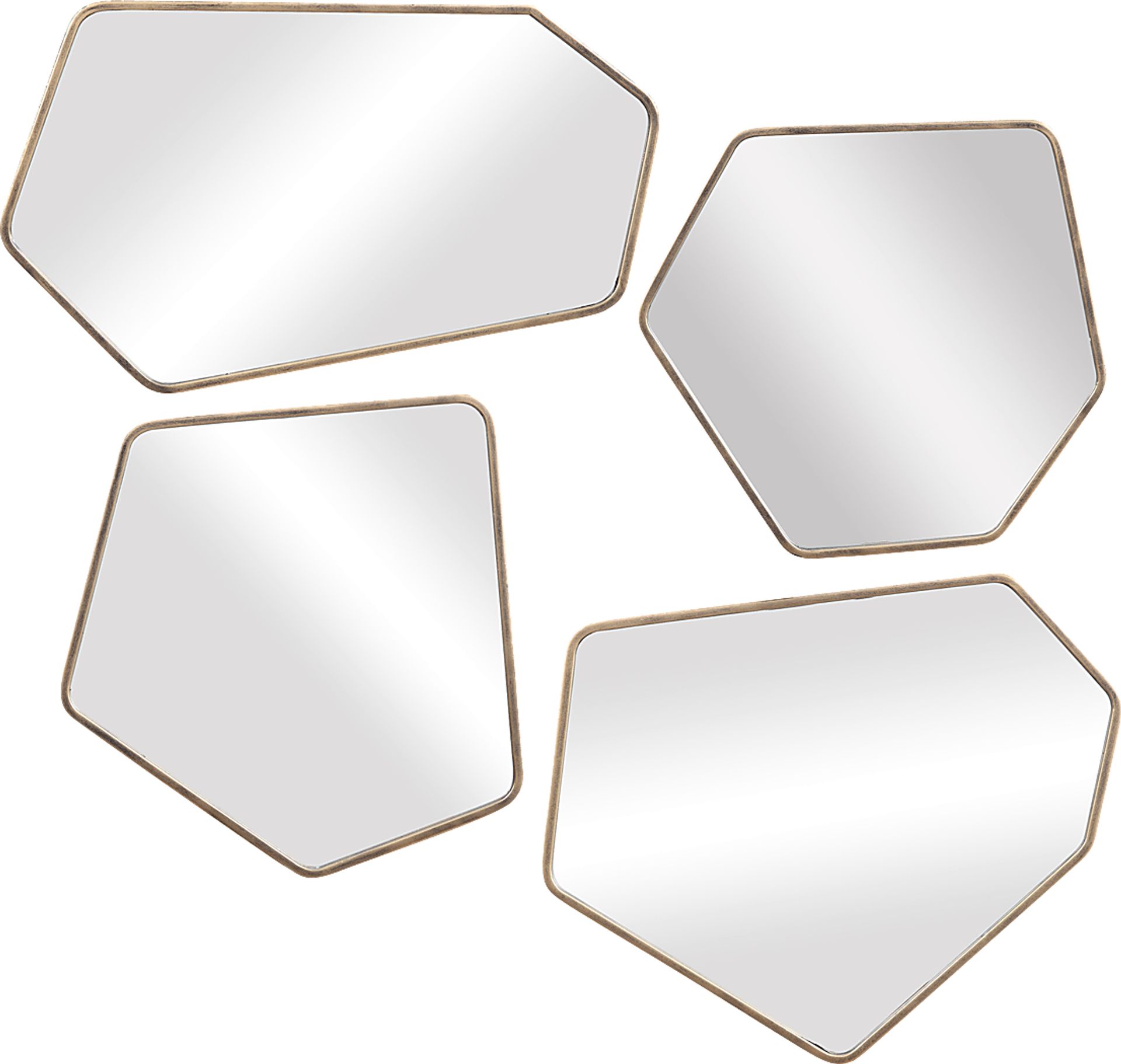 Dariane Gold Mirror, Set of 4 - Image 1