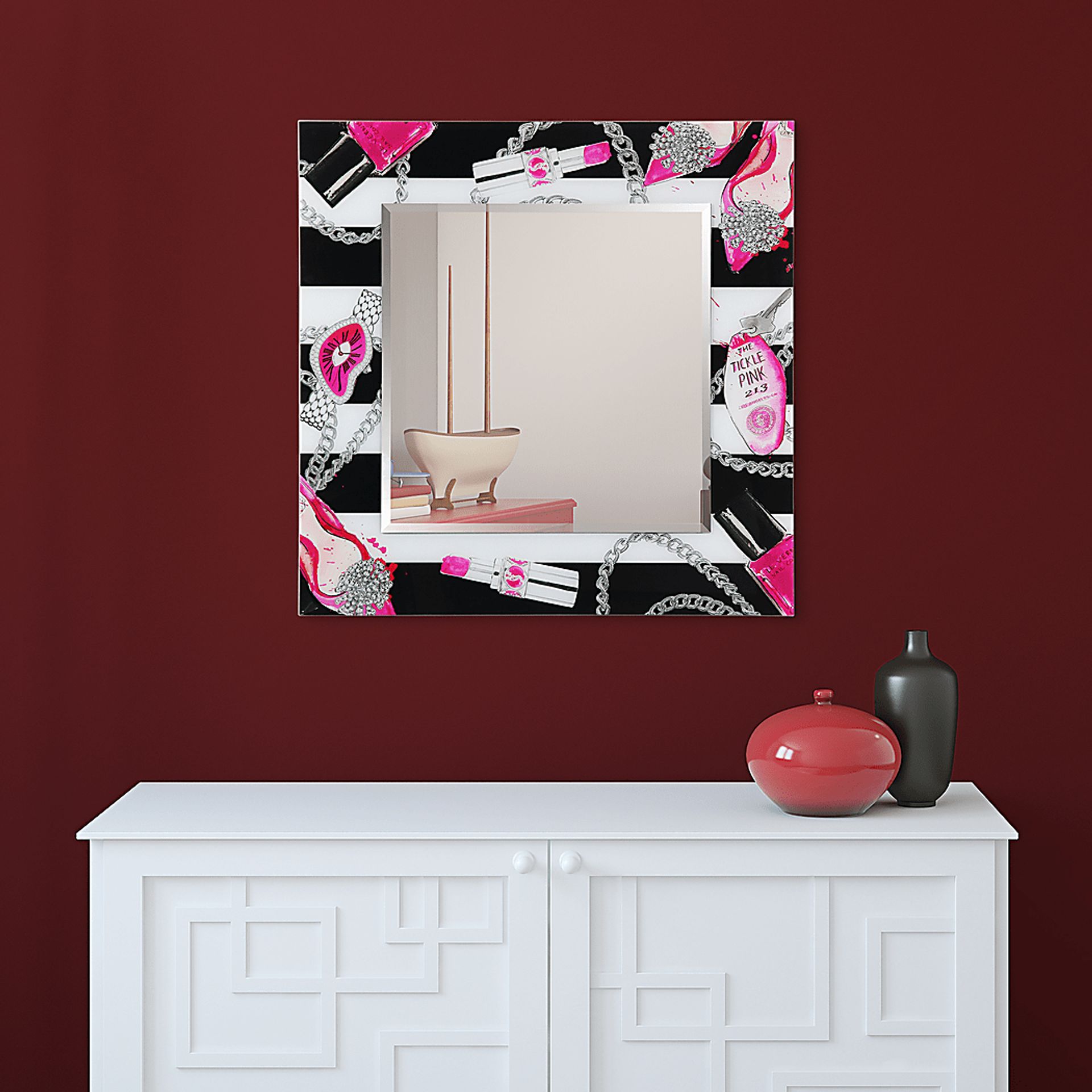 Darielle Pink Mirror - Image 3