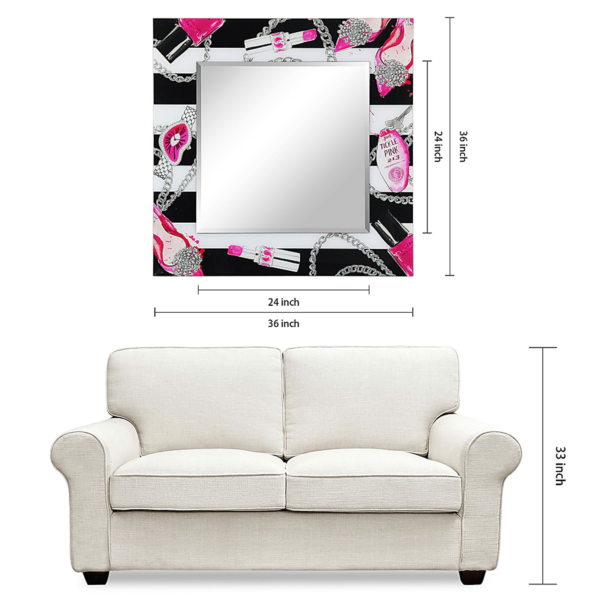 Darielle Pink Mirror - Image 7