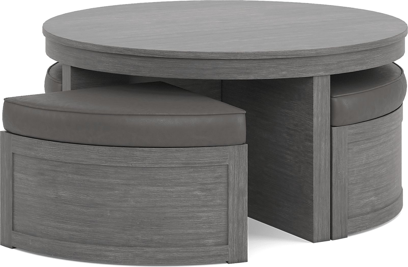 cocktail table with storage ottomans