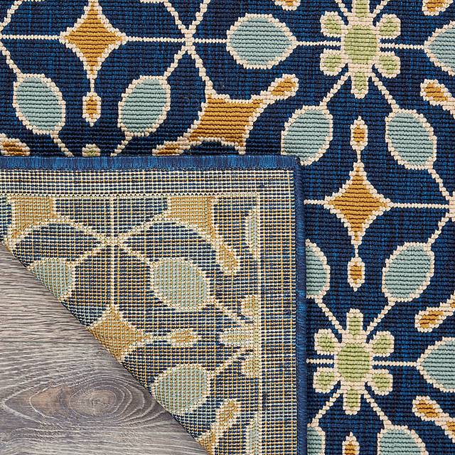 Darion Navy 8' x 11' Indoor/Outdoor Rug - Thumbnail - Image 3