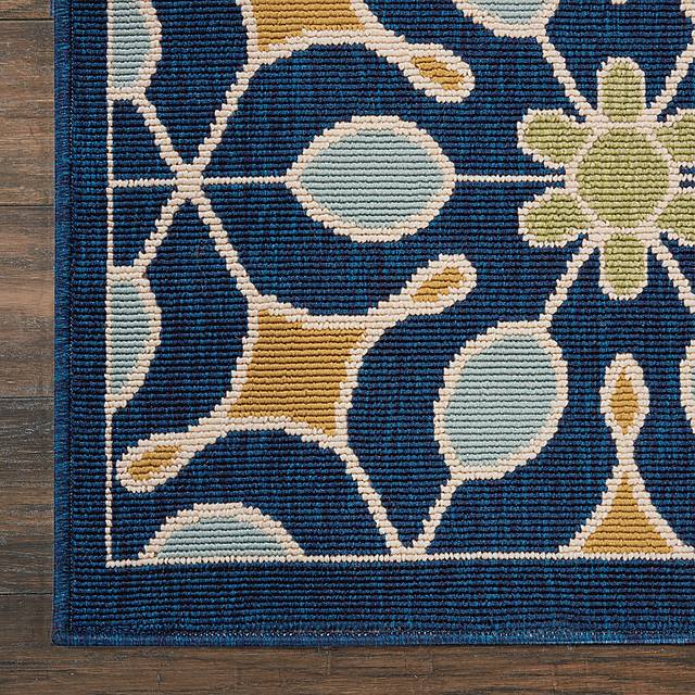Darion Navy 8' x 11' Indoor/Outdoor Rug - Thumbnail - Image 4