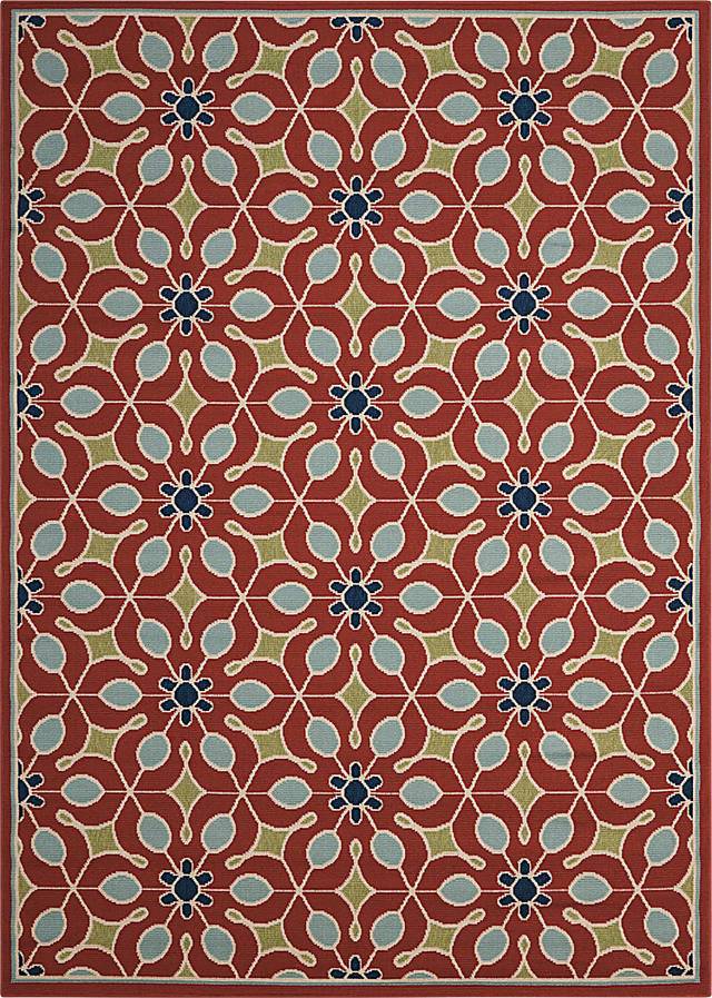 Darion Rust 8' x 11' Indoor/Outdoor Rug - Thumbnail - Image 1