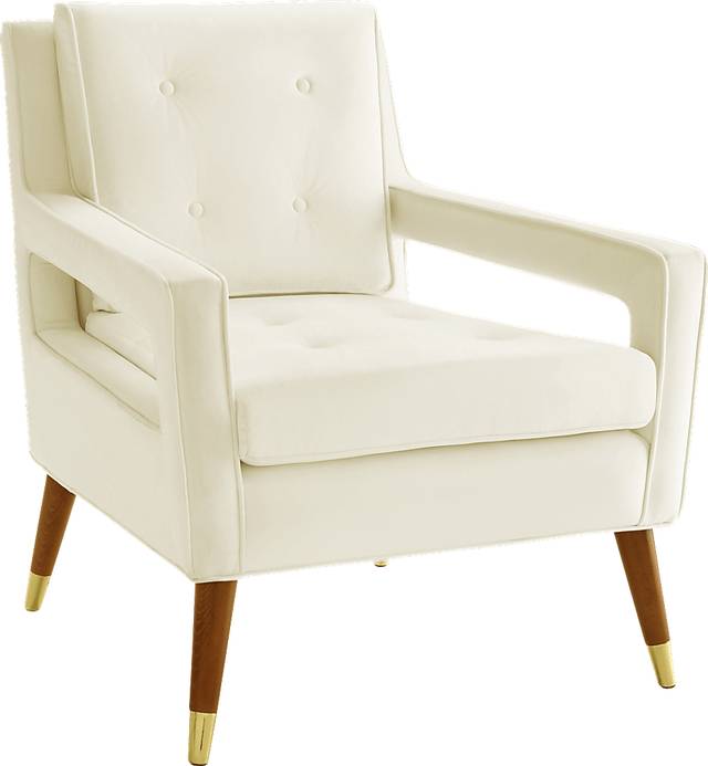 Darius Ivory Accent Chair - Thumbnail - Image 1