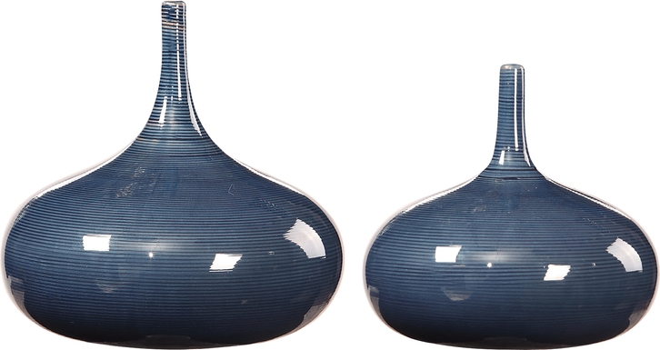 Dariya Blue Vase, Set of 2