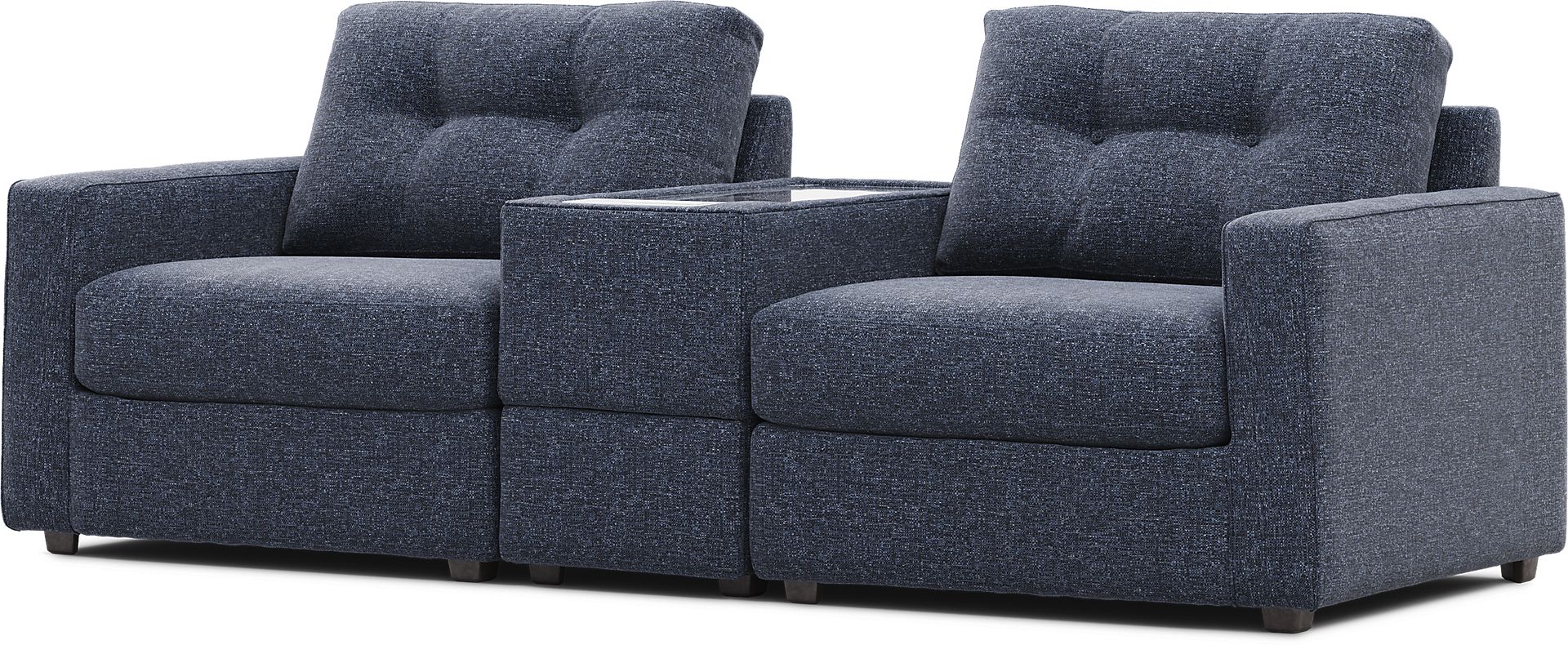 Dark Blue 3 Pc ModularOne with Media Console - Image 1