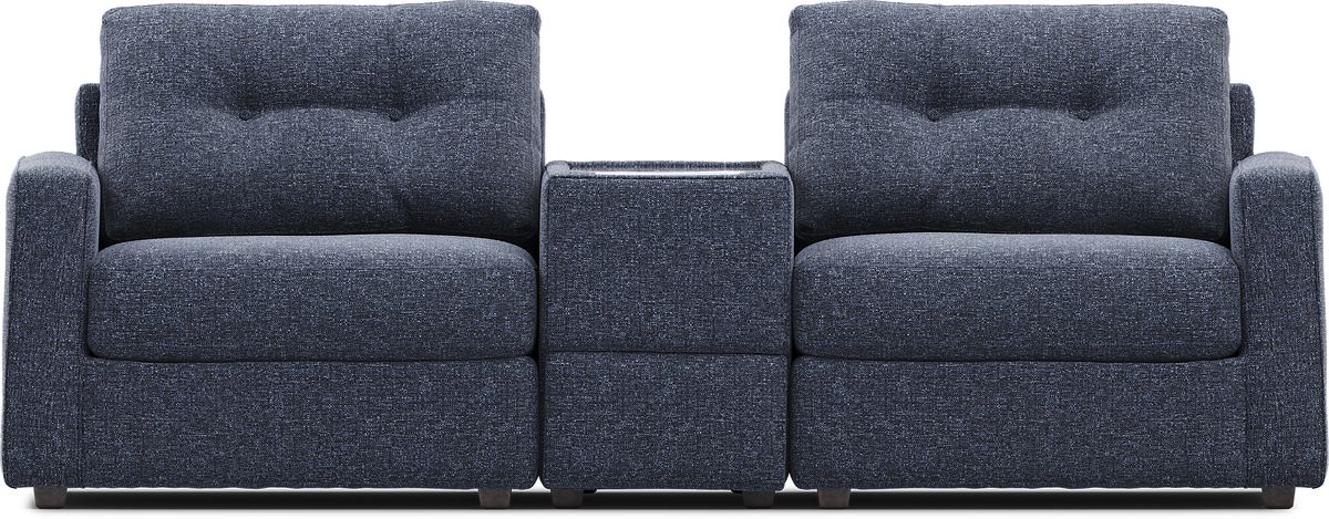 Drew & Jonathan Modularone Dark Blue Luxeguard Performance Fabric ...