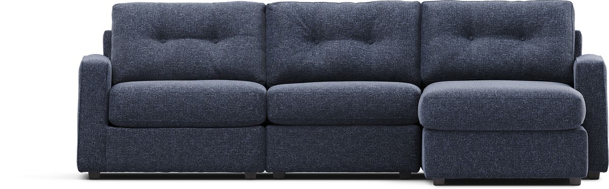 Drew & Jonathan Modularone Dark Blue Luxeguard Performance Fabric ...