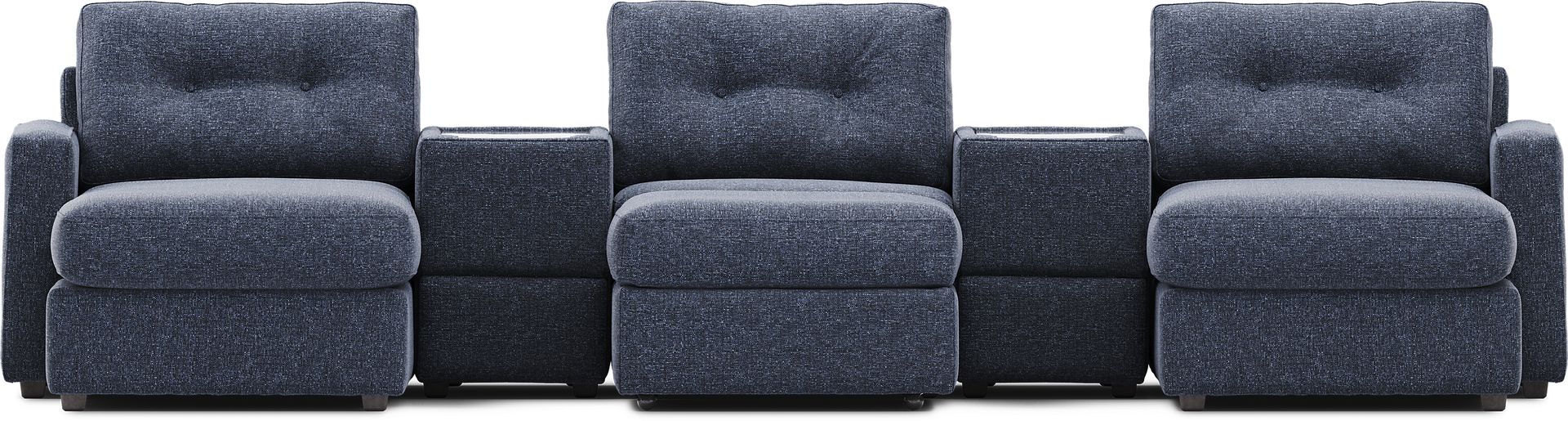 Dark Blue 6 Pc ModularOne with Media Consoles - Image 2