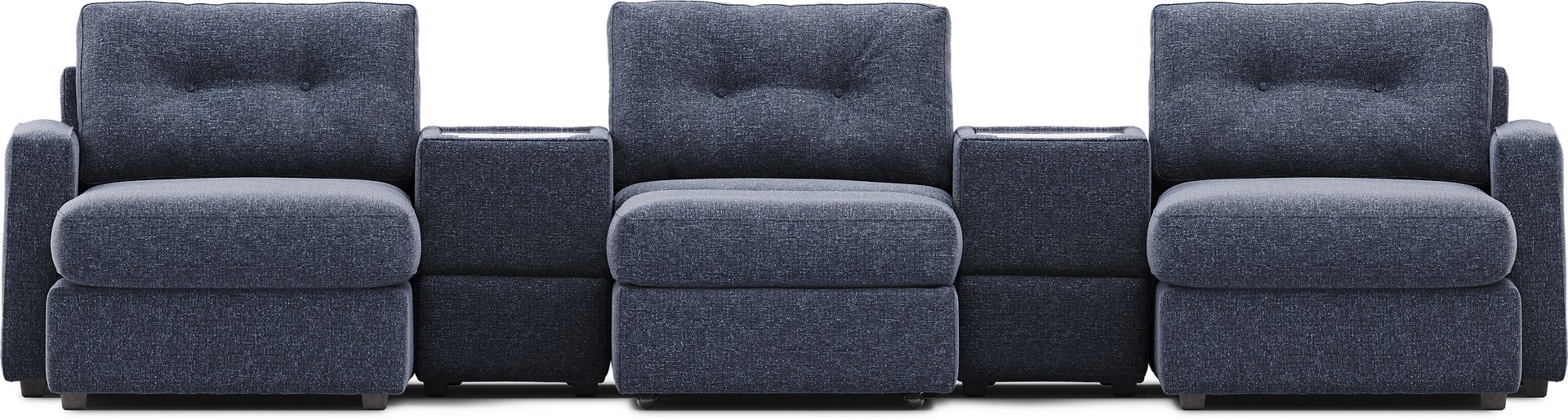 Dark Blue 6 Pc ModularOne with Media Consoles - Image 3