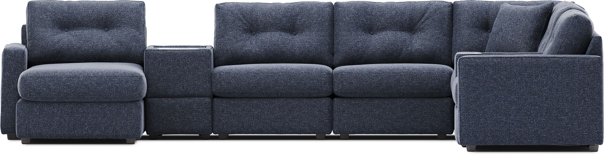 Dark Blue 8 Pc ModularOne with Media Consoles - Image 3