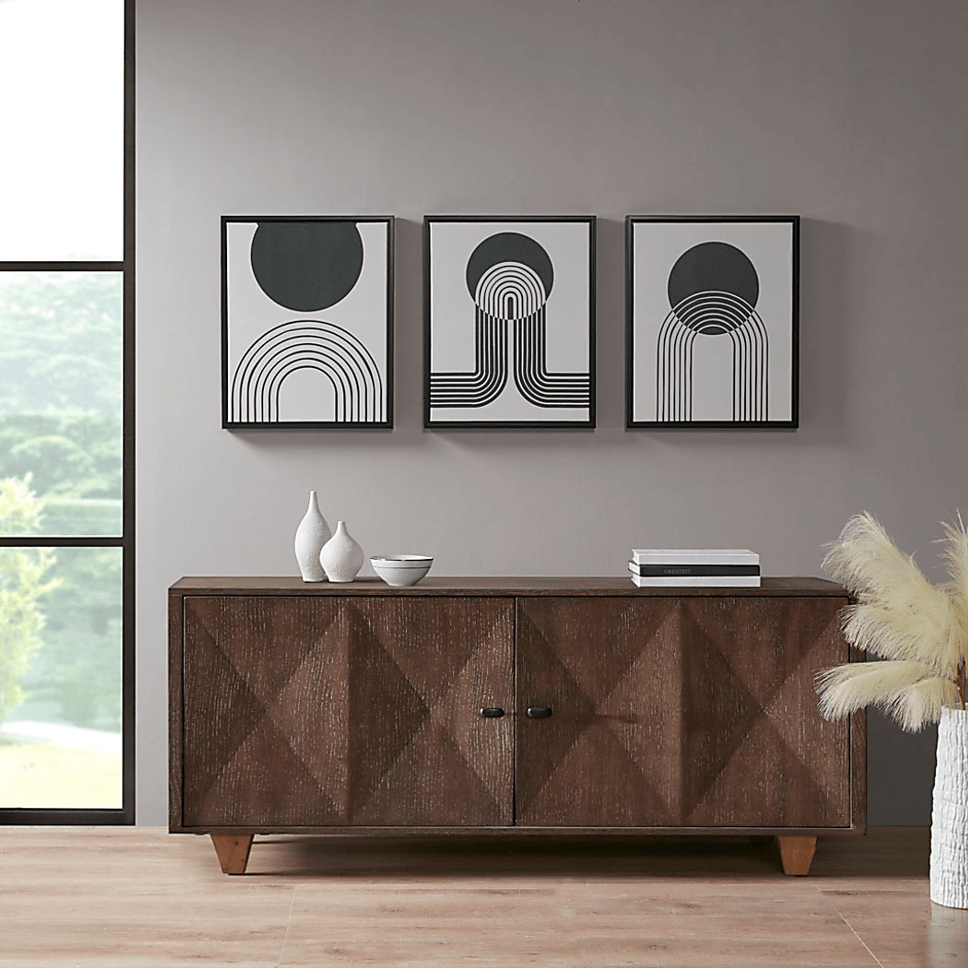 Dark Moon Cycle Black Artwork, Set of 3 - Image 2