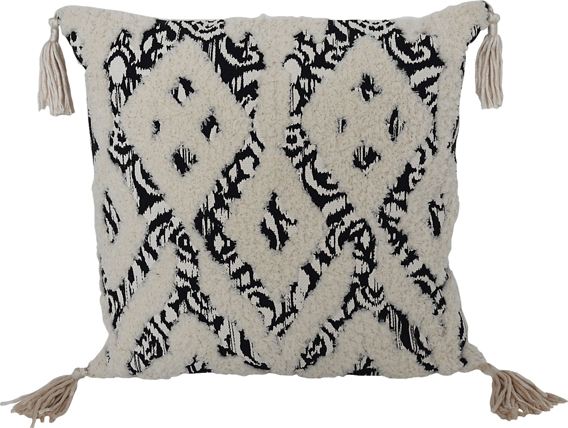 Darkwater Black Throw Pillow - Image 1