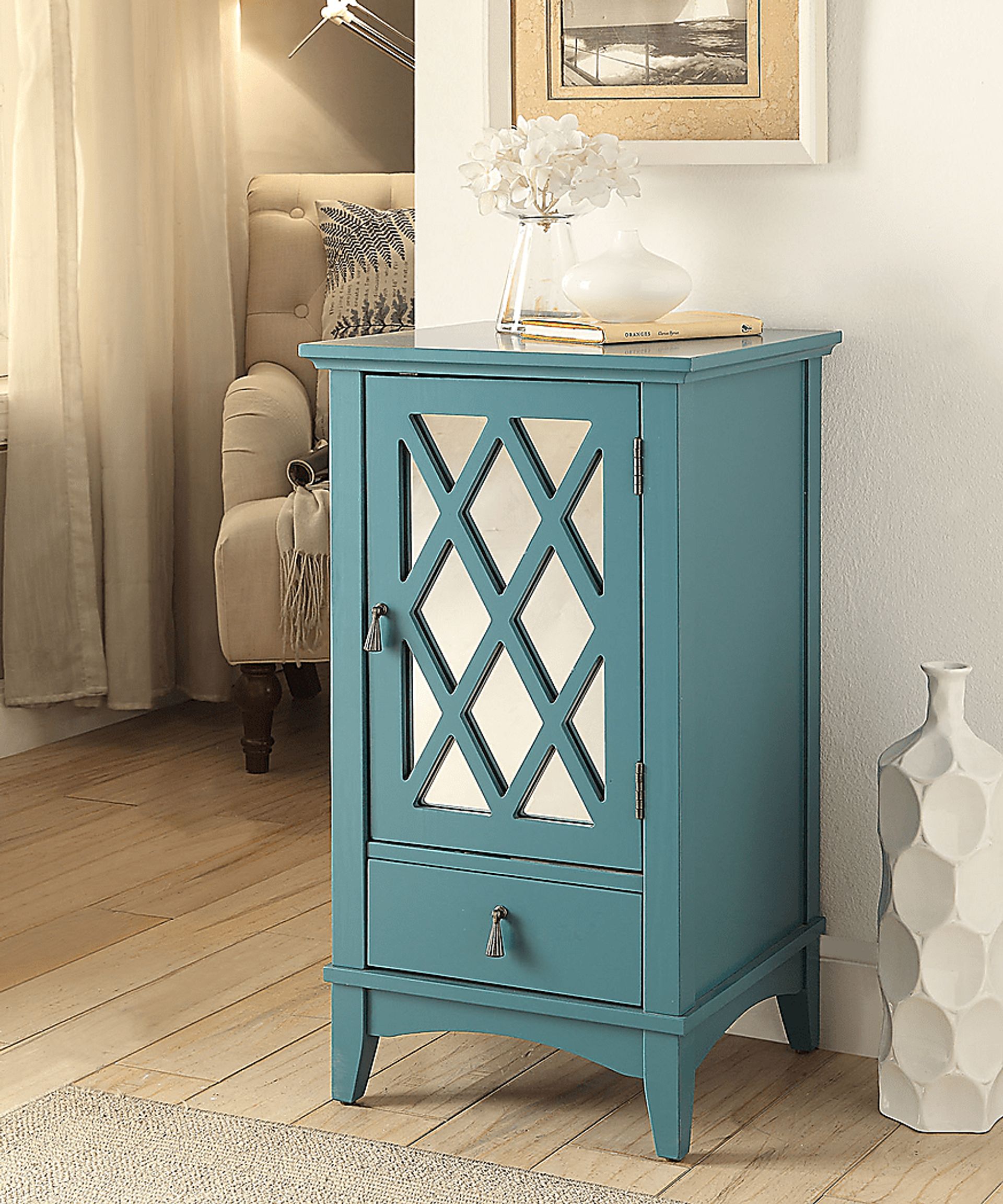 Darla Blue Accent Cabinet - Image 3