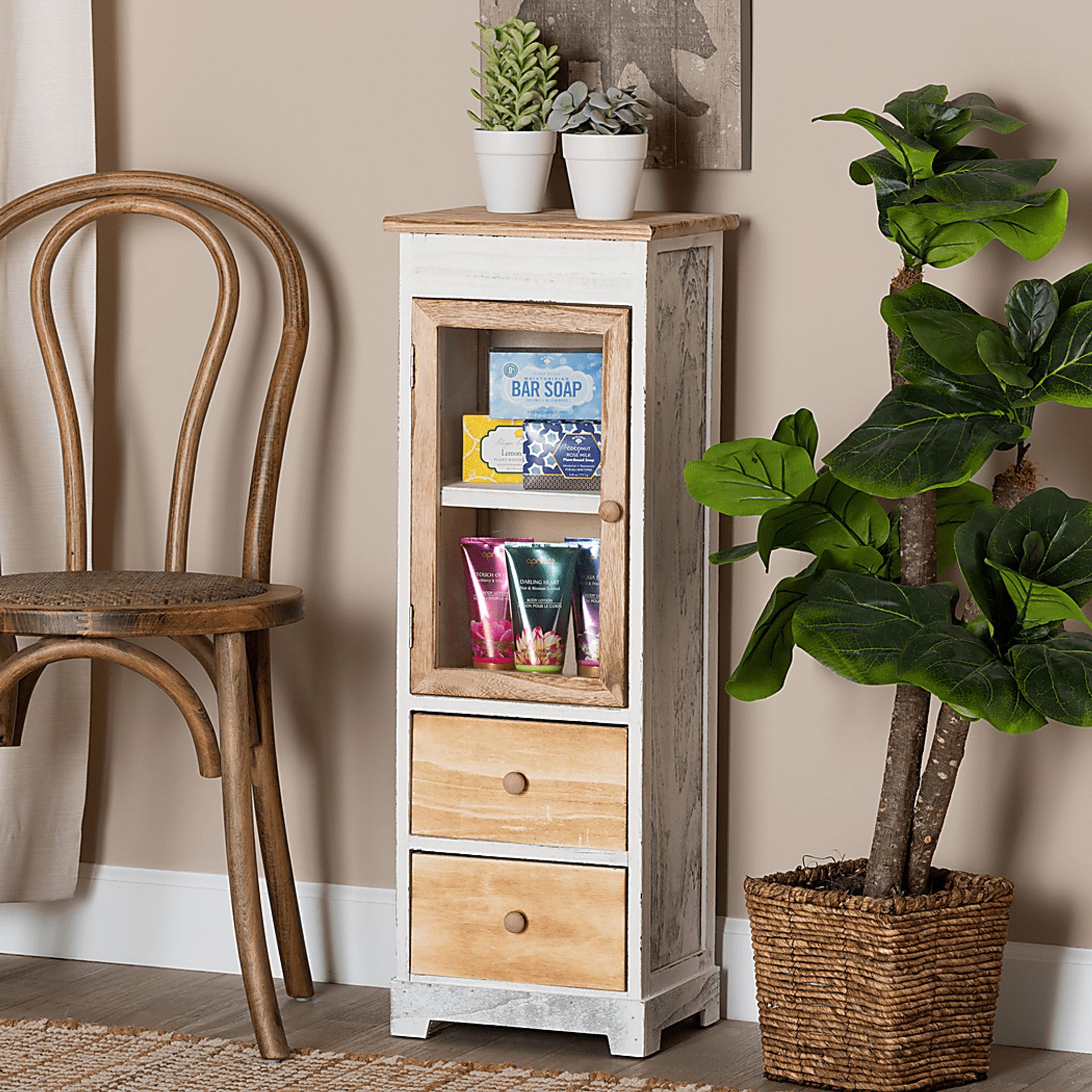Darlane White Small Accent Cabinet - Image 7