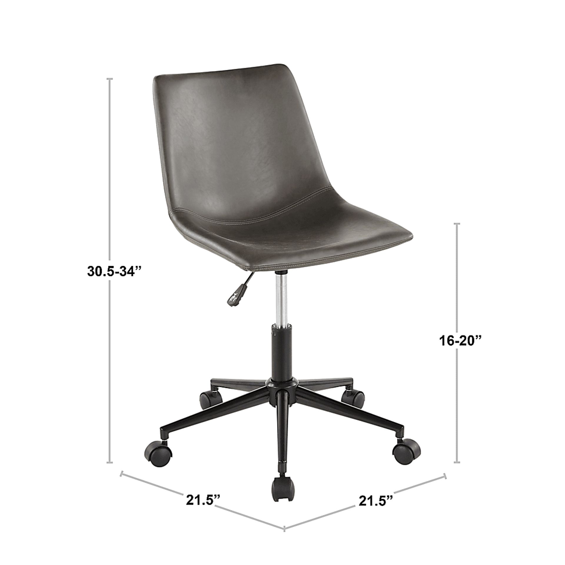 Darley Gray Desk Chair - Image 3