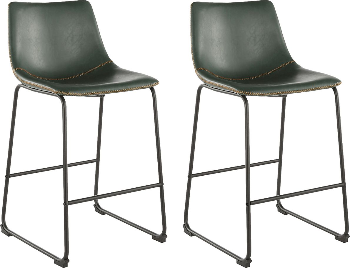 Darnell Green Counter Height Stool, Set of 2