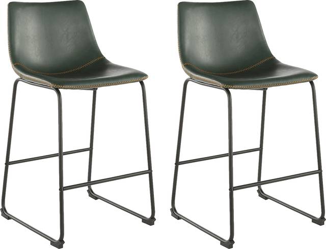 Darnell Green Counter Height Stool, Set of 2 - Thumbnail - Image 1
