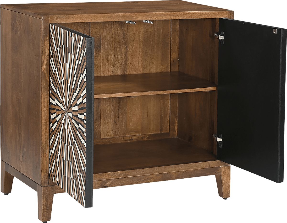 Darque Natural Light Wood Accent Cabinet | Rooms to Go