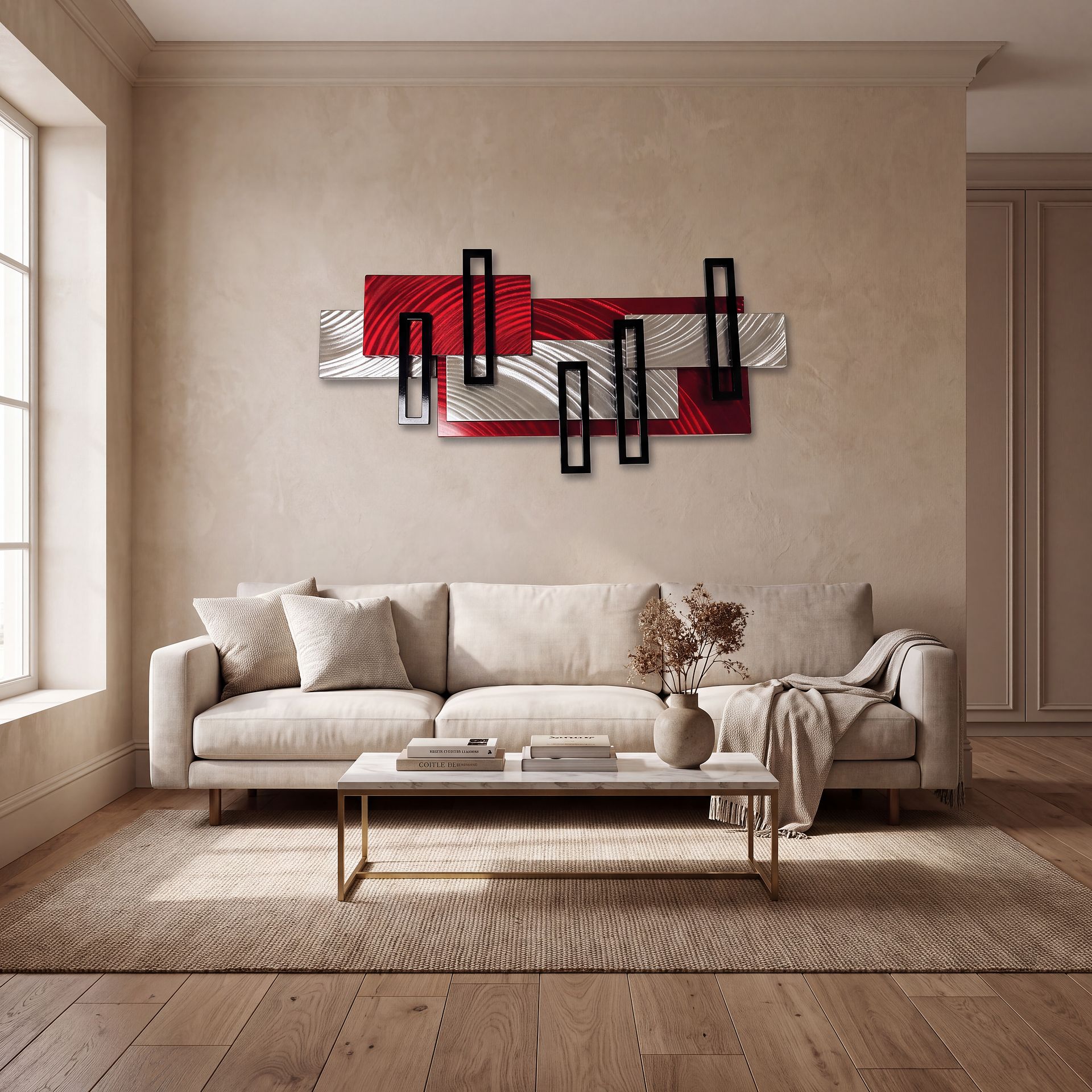 Darrellyn Red Indoor/Outdoor Wall Art - Image 2