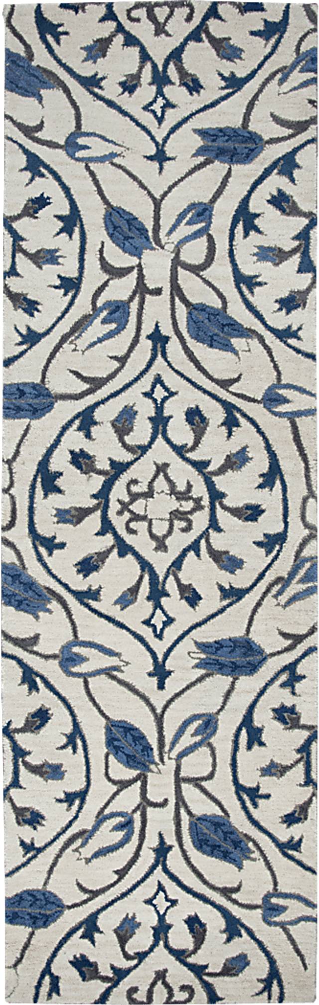 Darsa Ivory 2'6 x 10' Runner Rug - Thumbnail - Image 1