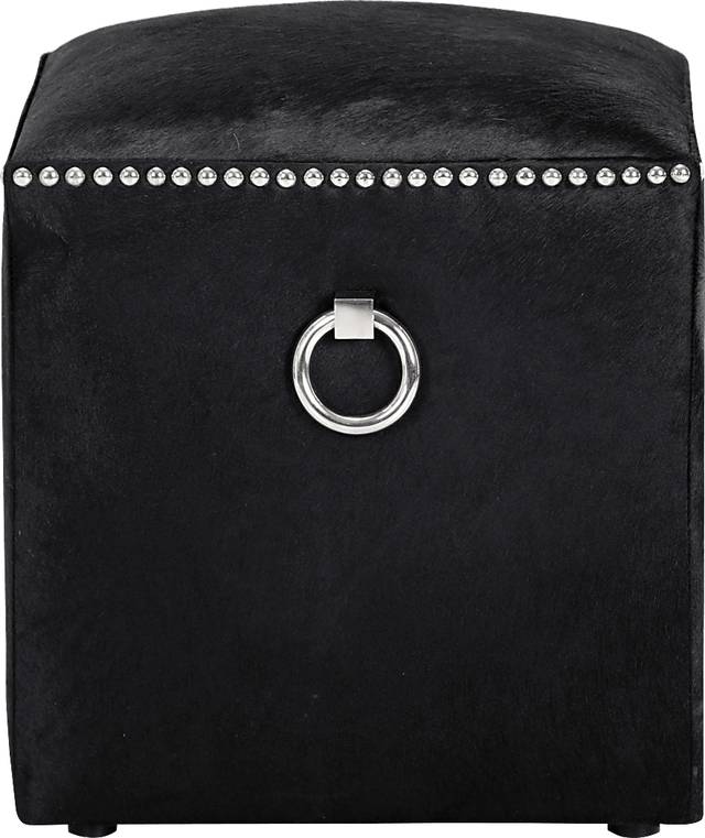 Darshan Black Ottoman - Thumbnail - Image 2