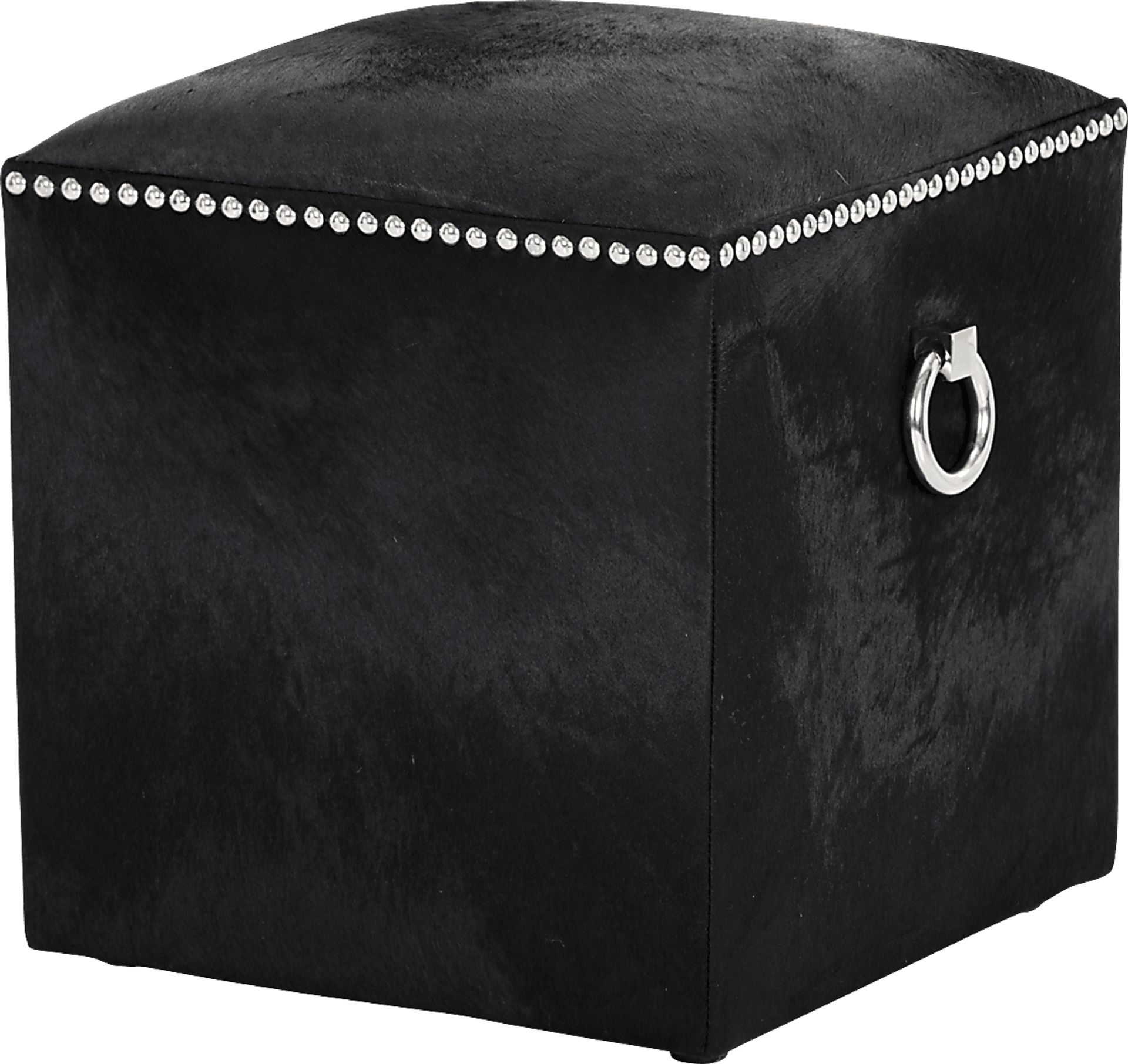 Darshan Black Ottoman - Image 1