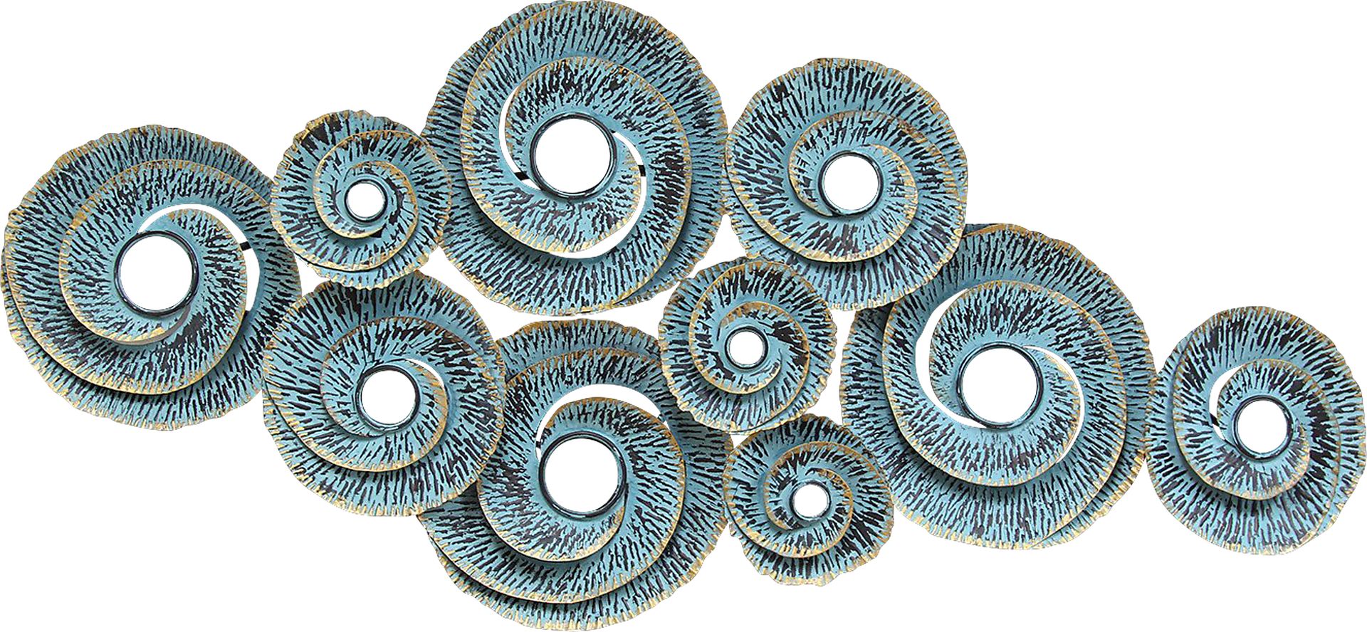 Darya Waves Blue Wall Decor - Image 1