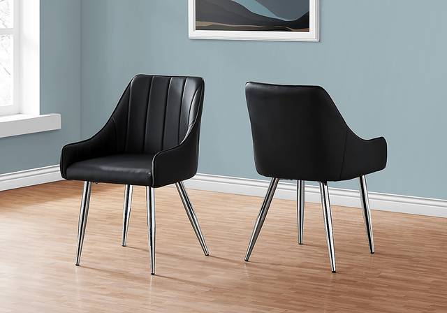 Dashby Black Chrome Arm Chair - Thumbnail - Image 2