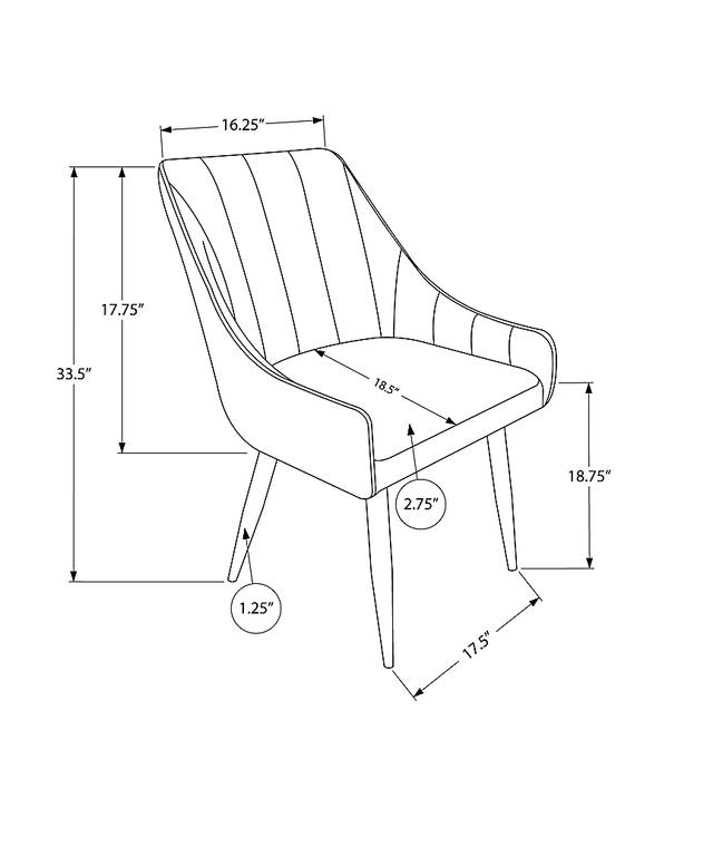 Dashby Black Chrome Arm Chair - Thumbnail - Image 4