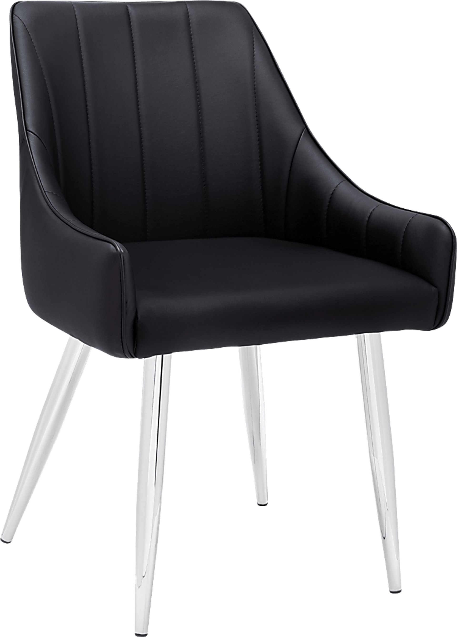 Dashby Black Chrome Arm Chair - Image 1