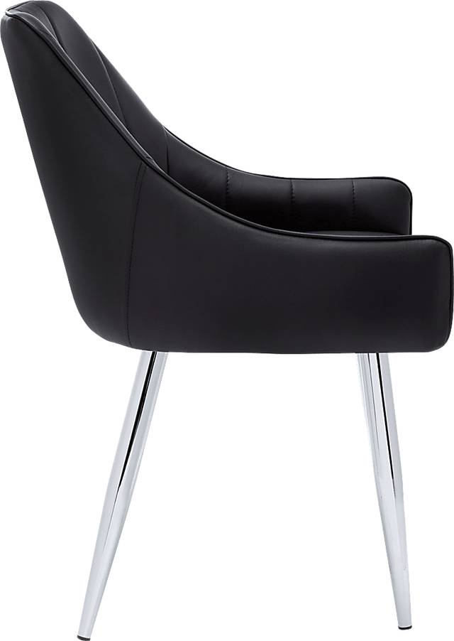 Dashby Black Chrome Arm Chair - Thumbnail - Image 8