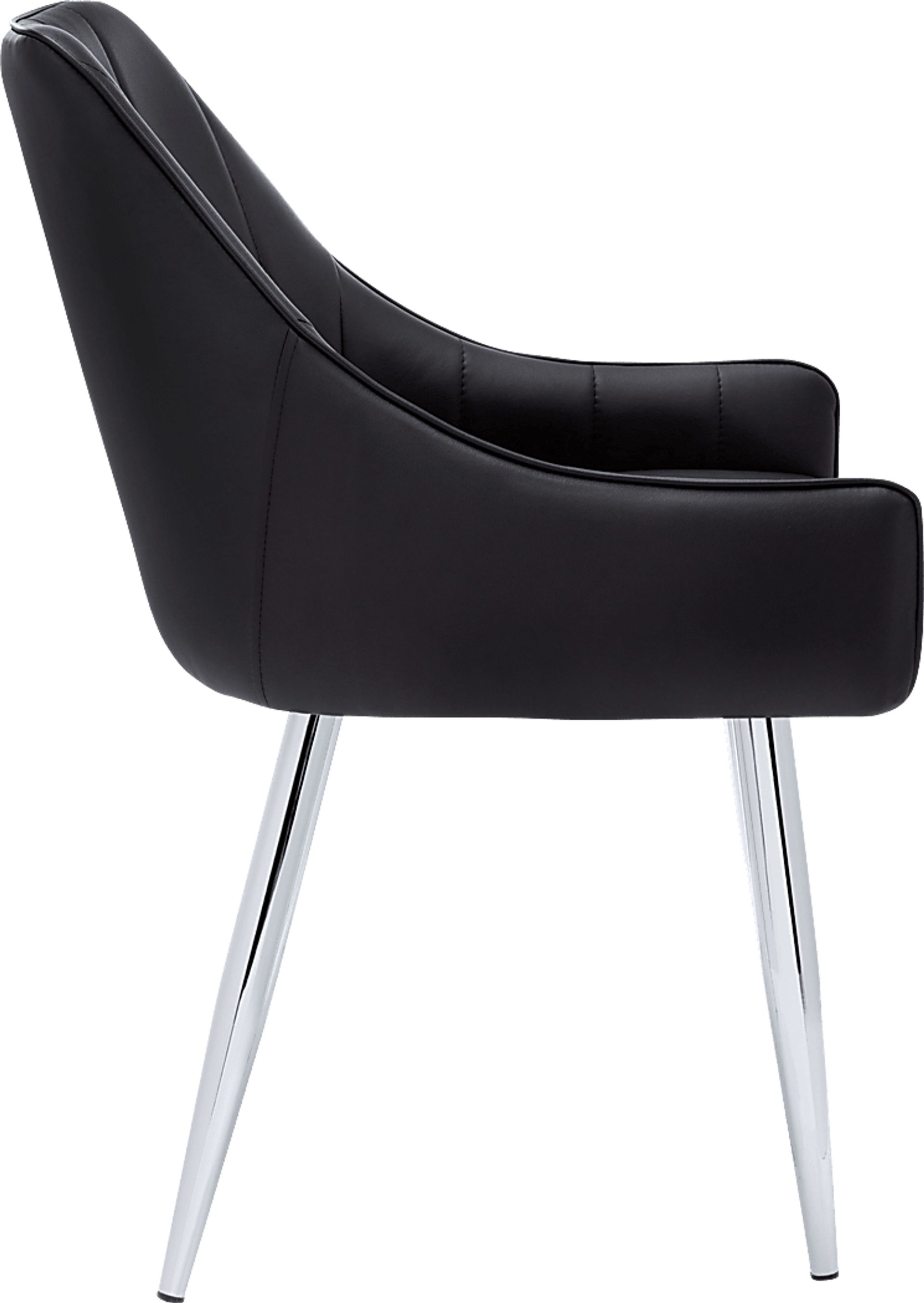 Dashby Black Chrome Arm Chair - Image 8