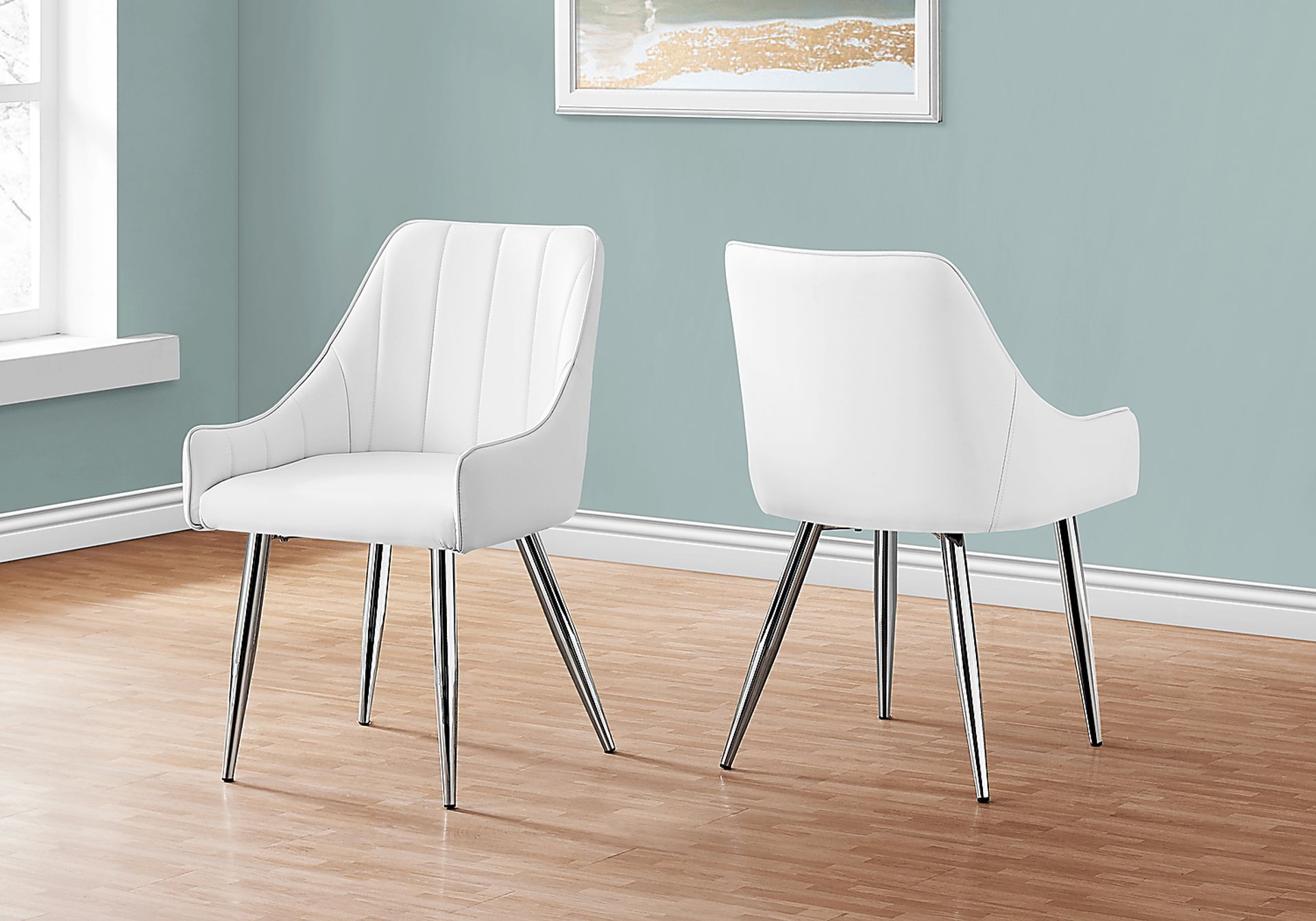 Dashby White Arm Chair - Image 2