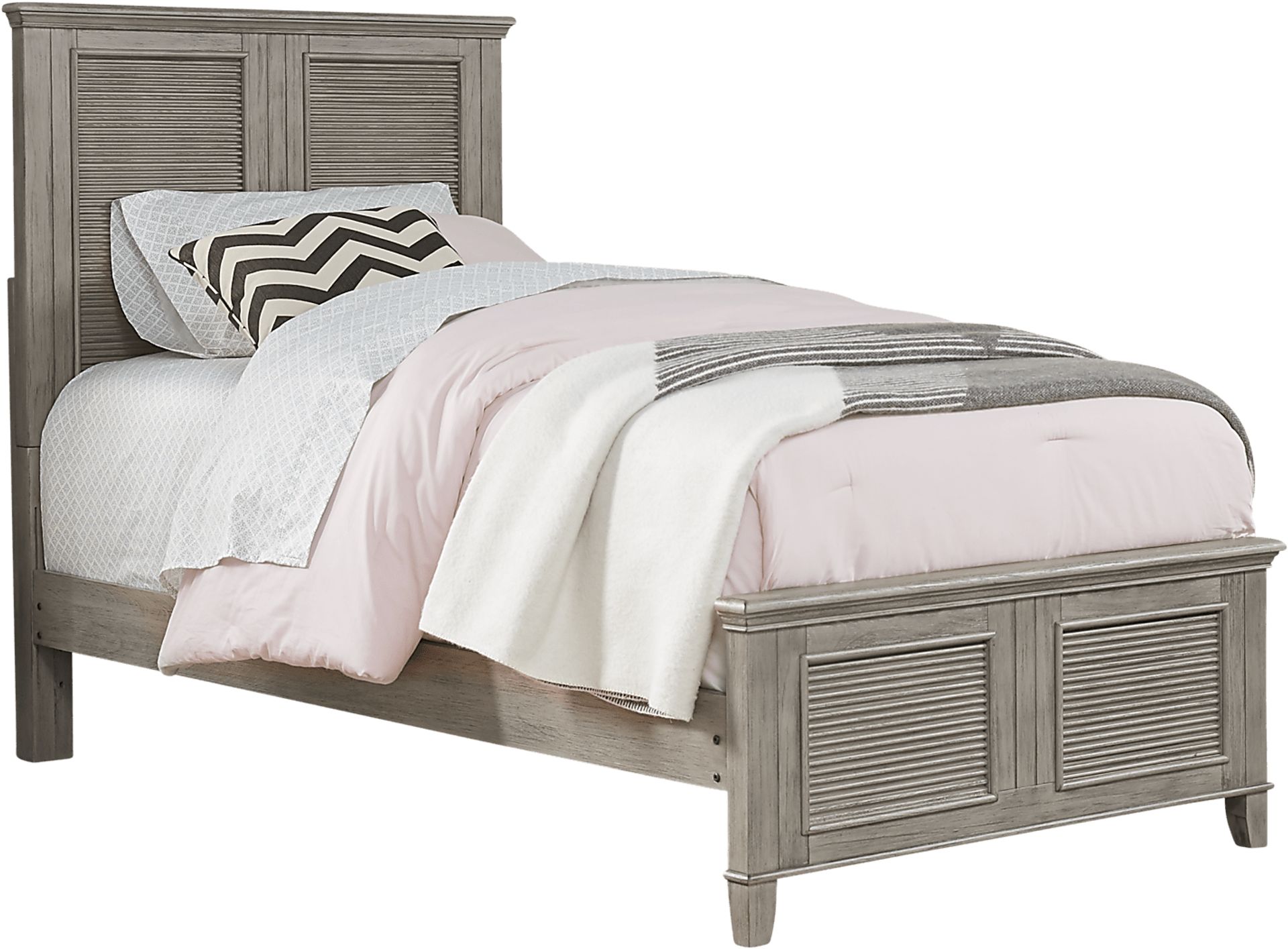 Kids Dashel Gray 3 Pc Twin Panel Bed - Image 1